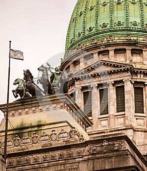 Congresso nacional buenos aires statue photo