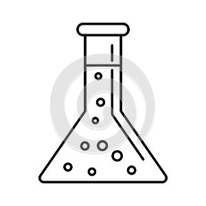 Conic chemical pot icon, outline style