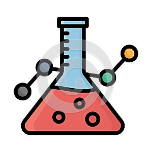 Conical flask, erlenmeyer flask Vector Icon which can easily modify