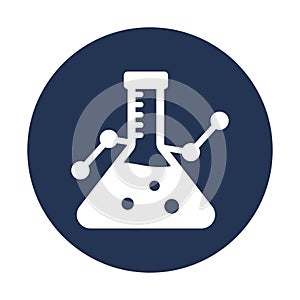 Conical flask, erlenmeyer flask Vector Icon which can easily modify