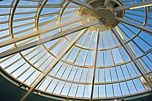 Conical, glass roof. photo