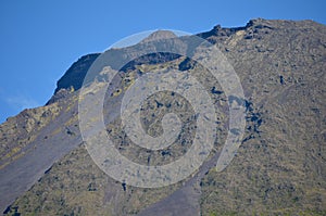 The conical Pico volcano looming over its namesake island Azores archipelago, Portugal