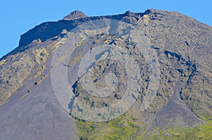 The conical Pico volcano looming over its namesake island Azores archipelago, Portugal