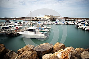 Conil -Cadiz- fishing port, full of ships and boats 3