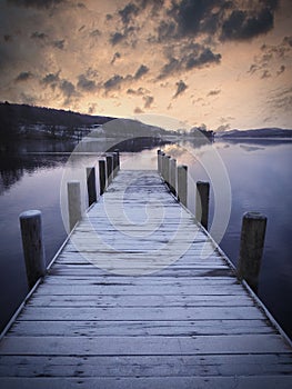 Coniston Water from Jetty Lake District