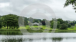 CONISTON WATER, LAKE DISTRICT/ENGLAND - AUGUST 21 : Large House