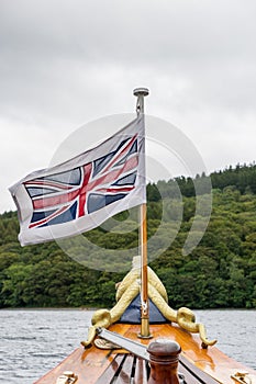 CONISTON WATER, LAKE DISTRICT/ENGLAND - AUGUST 21 : Union Jack F