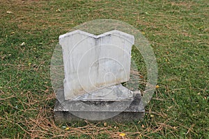 Conjoined Twin Marble Headstones in Old Cemetery