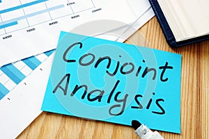 Conjoint Analysis sign and business charts