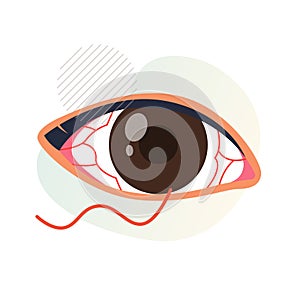 Conjunctivitis Infection in Eye - Pink Eye - Icon photo