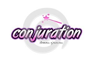 conjuration word text logo icon design concept idea