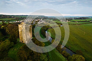 Conna Castle in county Cork, Ireland, is a ruined five storey square tower house about 85 feet tall built in 1550