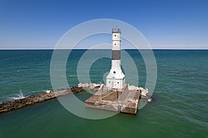 Conneaut West Breakwater Lighthouse in Ohio,USA