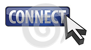 Connect button illustration with cursor design