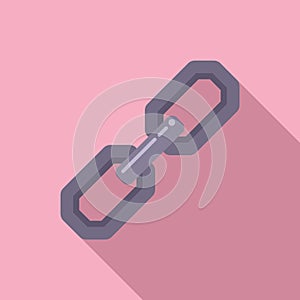 Connect chain icon flat vector. Web link