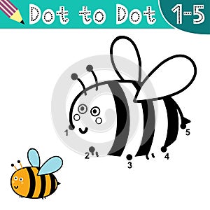 Connect the digits and draw a funny bee