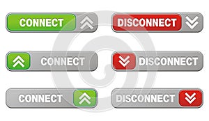 Connect disconnect button sets
