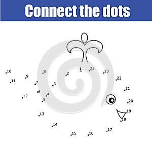 Connect the dots by numbers educational children game
