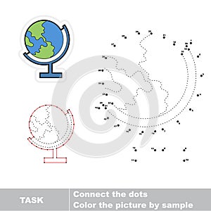 Connect dots for numbers and find hidden earth