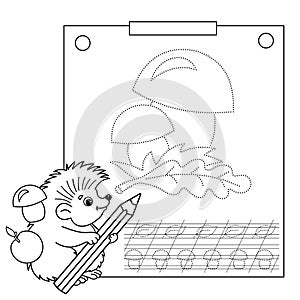 Connect the dots picture and coloring page. Tracing worksheet.