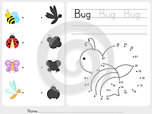 Connect dots - Worksheet for education