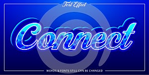 connect editable text effect style