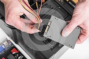 Connect the hard drive