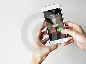 Connect Incoming Call Communication Concept