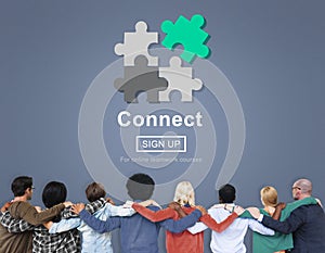 Connect Interaction Team Teamwork Concept