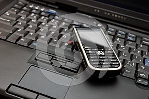 Connect. Laptop and smartphone