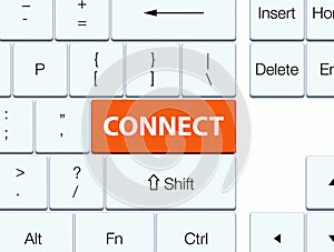 Connect orange keyboard button