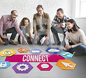 Connect People Network Graphic Concept photo