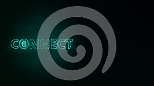 Connect title with plexus effect. Connected lines with dots. Lines title plexus