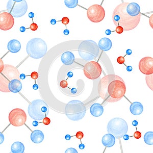 Connect the water molecules, seamless background