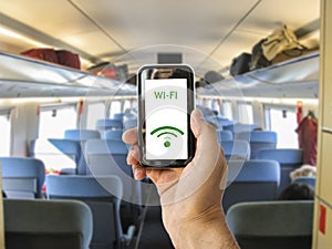 Connect wifi on the train photo