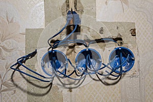 Connect wires to electrical outlets.