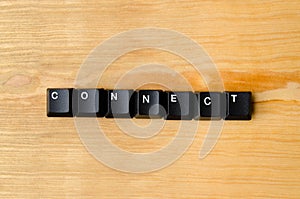 Connect word photo