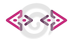 Connected Arrows Exchange Icon for Data Transfer Interaction, vector design Generative AI