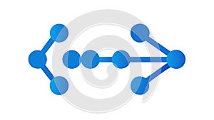 Connected Arrows Progress Icon, vector design Generative AI