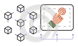 Digital Blockchain Network with Touch Interaction and Decentralized Data Structure