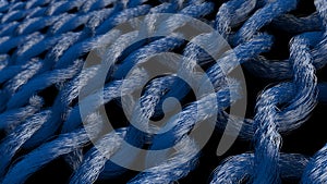 Connected Blue Material Fibers