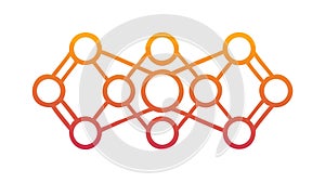 Connected Bubbles Network Vector Illustration, vector design Generative AI