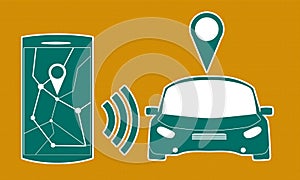 Connected car sharing service controlled via smartphone