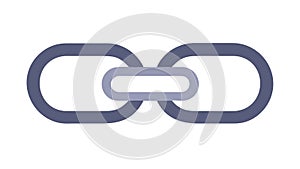 Connected Chain Link Icon, Security and Connection Symbol, vector design Generative AI
