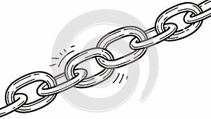 Connected Chain Links, Strength Unity Symbol, vector design Generative AI