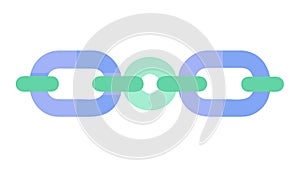 Connected Chain Links: Symbol of Unity and Strength, vector design Generative AI