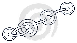 Connected Chain Links, Unity and Durability, vector design Generative AI