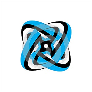 Connected circle tech vector illustration Technology Logo design