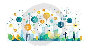 Connected City Technology Concept