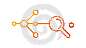 Connected Data Exploration Icon, vector design Generative AI